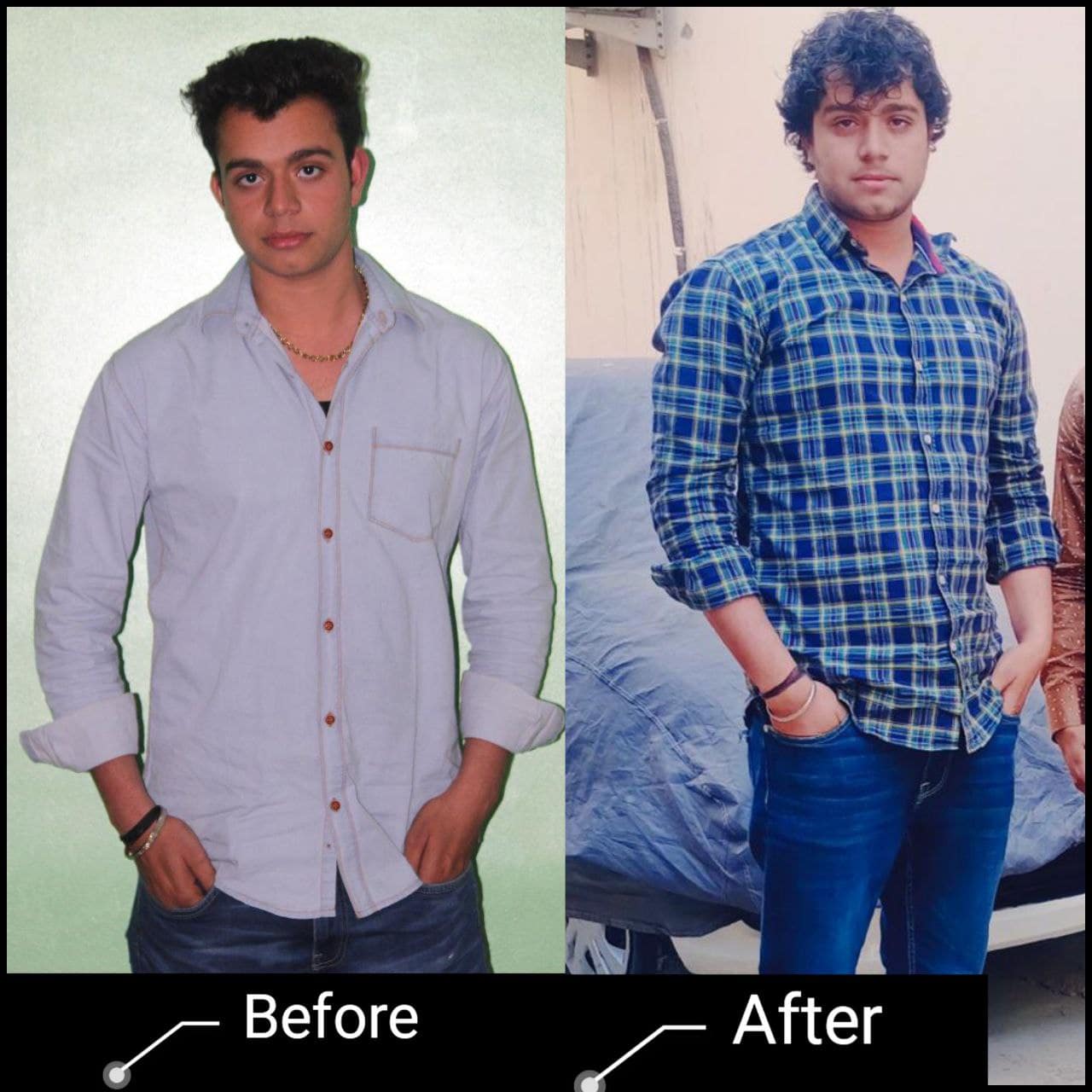 Before and after results of my clients. Copyright of Prashank Tiwaree Fitness